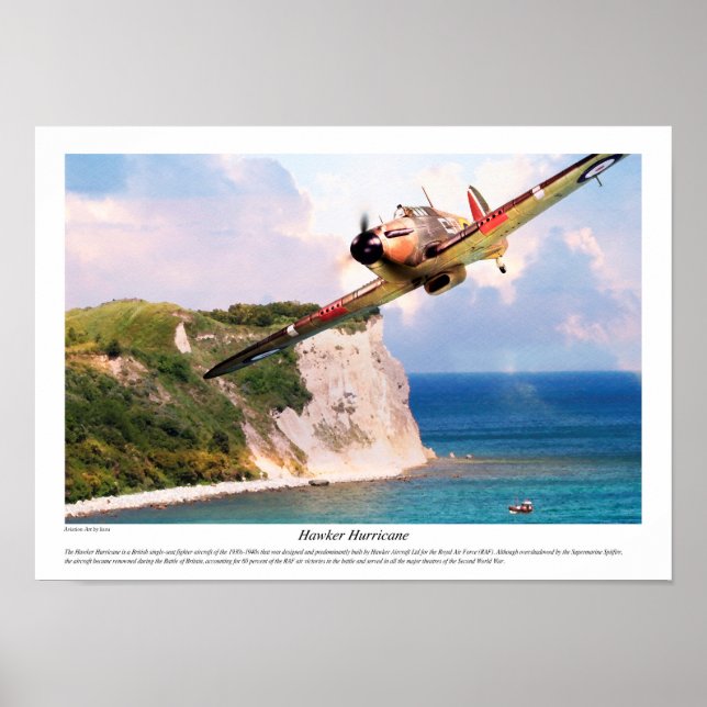 Aviation Art Poster "Hawker Hurricane" (Framsidan)