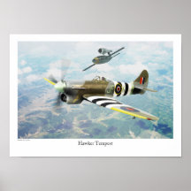 Aviation Art Poster "Hawker Tempest"