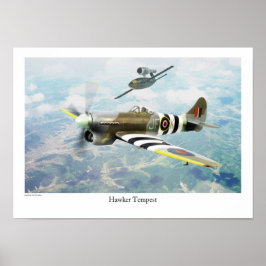 Aviation Art Poster "Hawker Tempest"