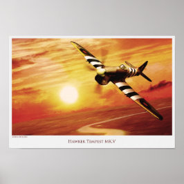 Aviation Art Poster "Hawker Tempest MK.V."