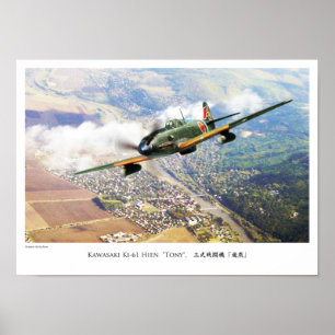 Aviation Art Poster "Kawasaki Ki-61 Tony"