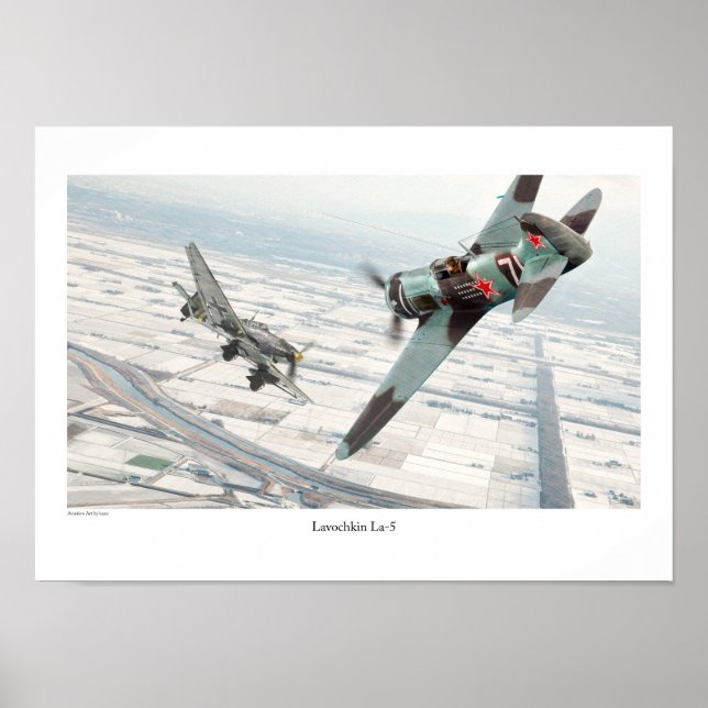 Aviation Art Poster Lavochkin La-5 (Framsidan)