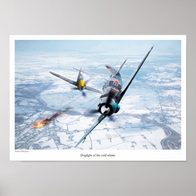 Aviation Art Poster Lavochkin La-5 (Framsidan)