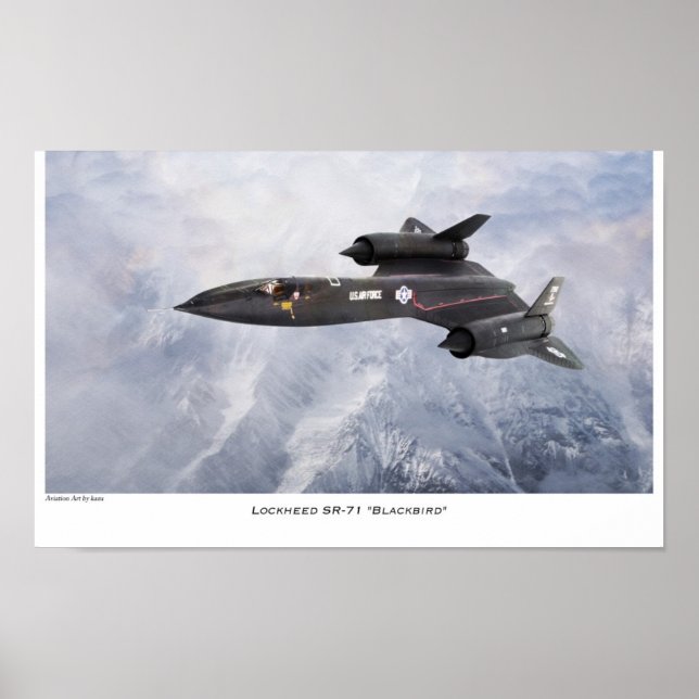 Aviation Art Poster "Lockheed SR-71 Blackbird" (Framsidan)