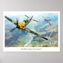 Aviation Art Poster "Messerschmitt Bf 109"