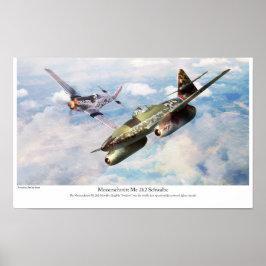 Aviation Art Poster "Messerschmitt Me 262"