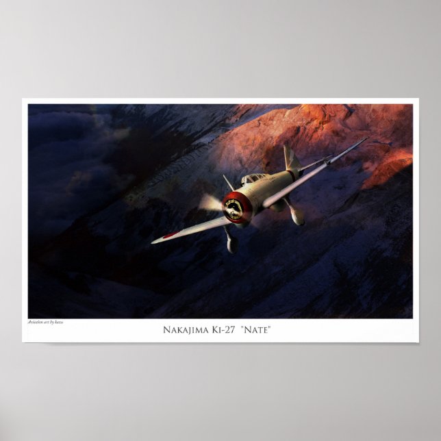 Aviation Art Poster "Nakajima Ki-27"Nate"” (Framsidan)