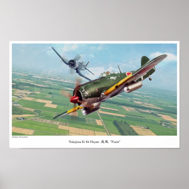 Aviation Art Poster ‪ Nakajima Ki-84"Frank" (Framsidan)