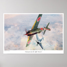Aviation Art Poster ‪ Nakajima Ki-84"Frank"