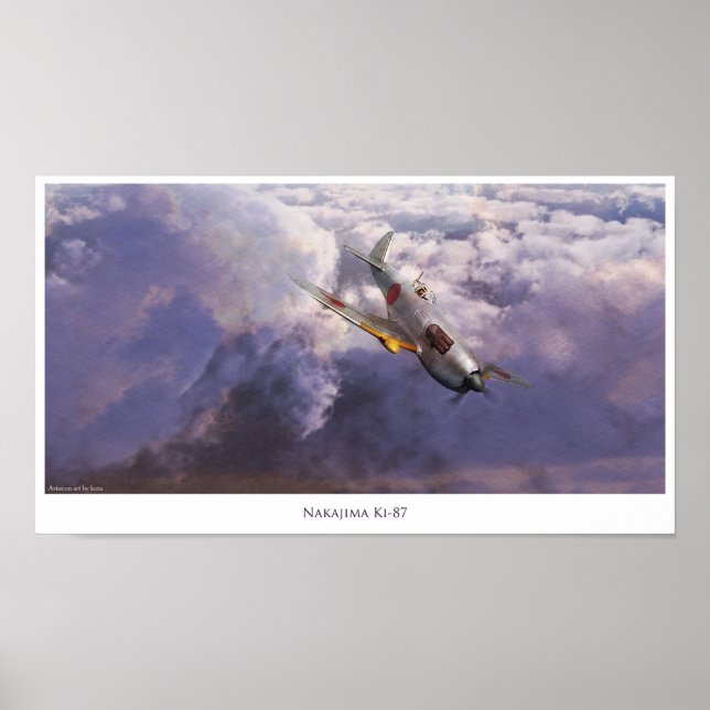 Aviation Art Poster "Nakajima Ki-87" (Framsidan)