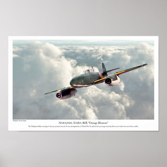 Aviation Art Poster "Nakajima Kikka" (Framsidan)