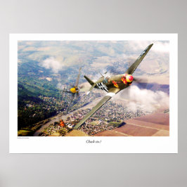 Aviation Art Poster P51-B Mustang