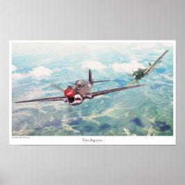 Aviation Art Poster P-40 Warhawk