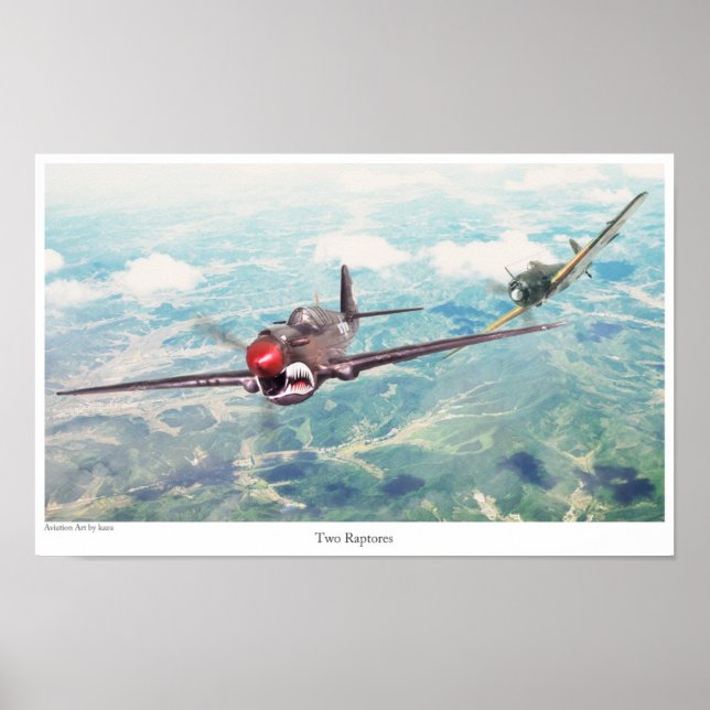 Aviation Art Poster P-40 Warhawk (Framsidan)