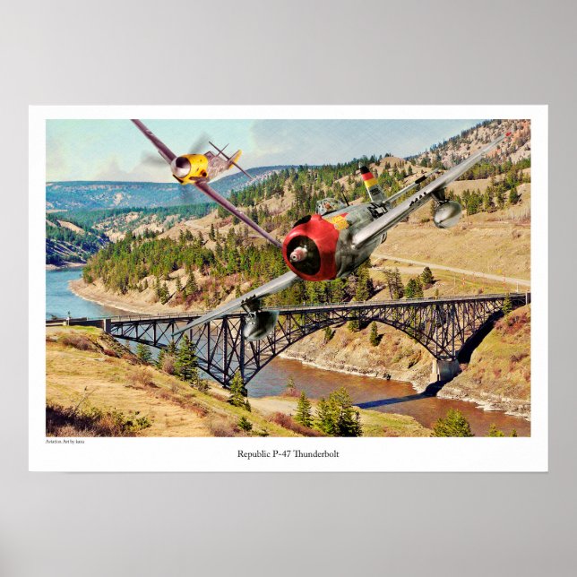 Aviation Art Poster "P-47 Thunderbolt" (Framsidan)