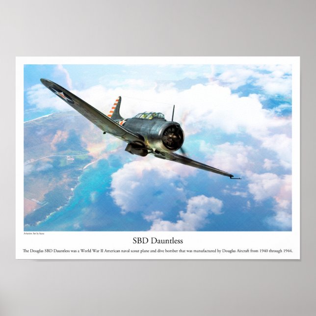 Aviation Art Poster "SBD Dauntless" (Framsidan)