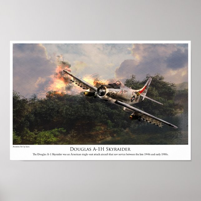 Aviation Art Poster "Skyraider" (Framsidan)