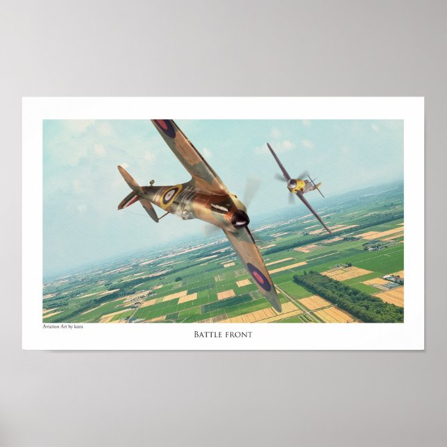 Aviation Art Poster "Spitfire" (Framsidan)