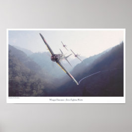 Aviation Art Poster "Winged Samurai-Zero Fighter"