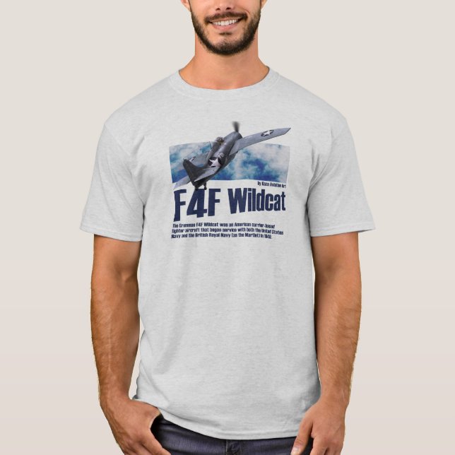 Aviation Art T-shirt “F4F Wildcat" (Framsida)