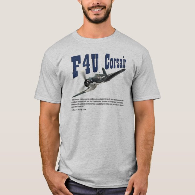 Aviation Art T-shirt “F4U Corsair" (Framsida)