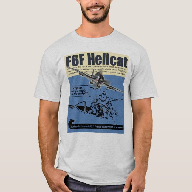 Aviation Art T-shirt “F6F Hellcat" (Framsida)