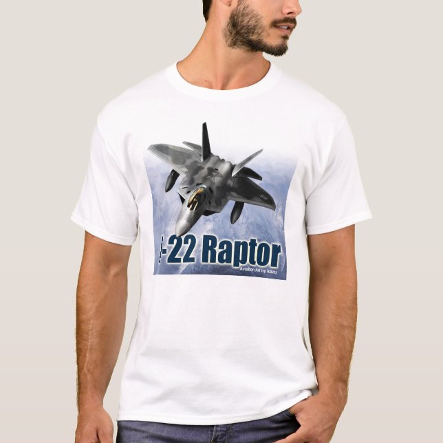 Aviation Art T-shirt “F-22 Raptor" (Framsida)