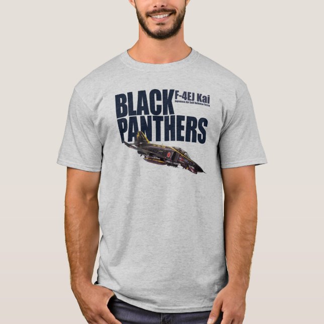 Aviation Art T-shirt “F-4EJ Kai JASDF BLACK PANTH" (Framsida)
