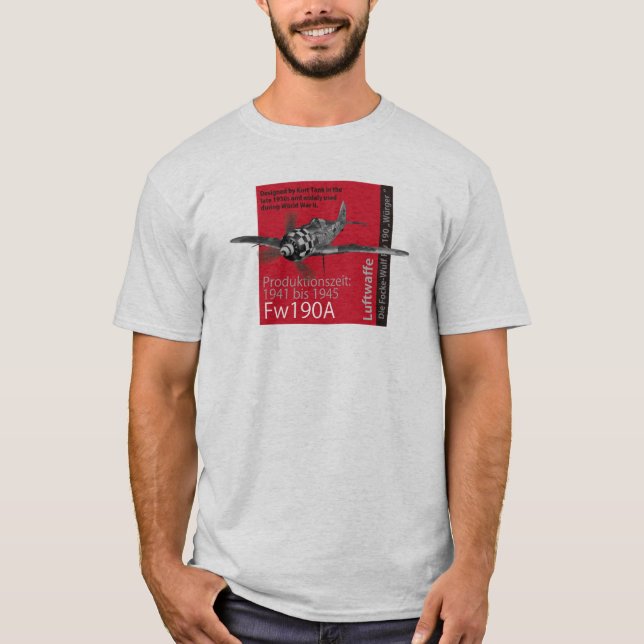 Aviation Art T-shirt “Focke-Wulf Fw 190" (Framsida)