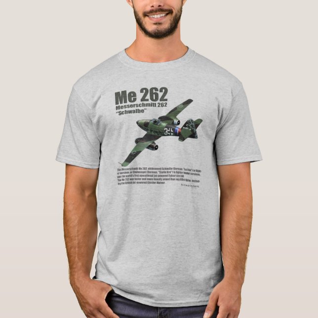 Aviation Art T-shirt "Me 262 Schwalbe " (Framsida)