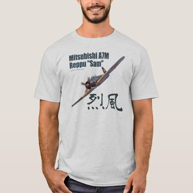Aviation Art T-shirt “Mitsubishi A7M "Sam"" (Framsida)