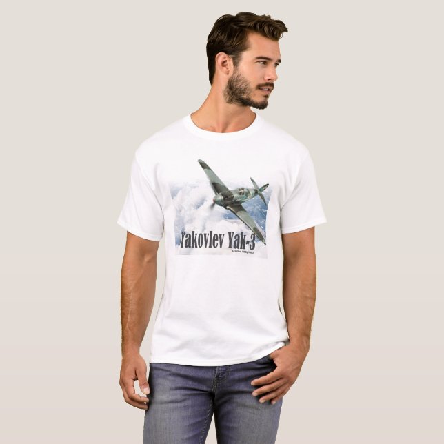 Aviation Art T-shirt “Yakovlev Yak-3" (Hel framsida)
