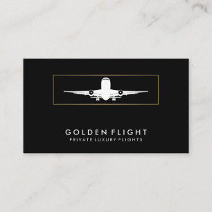 Aviation Black and White Visitkort