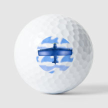 Aviation Blue Flygplan Golf Boll