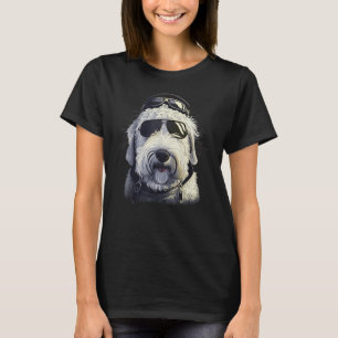Aviation Bobtail Airplan Pilot Gamla engelska Shee T Shirt