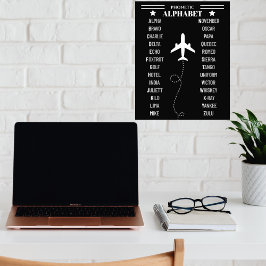 Aviation NATO fonetisk alfabet Flygplan Enkel Fototryck