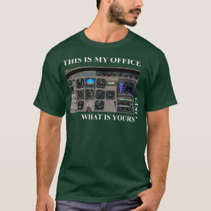 Aviation Pilot Cessna 172 Cockpit T Shirt
