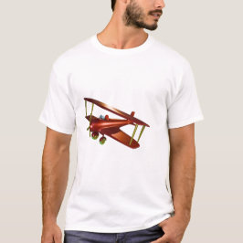 Aviation Red Bi-flygplan T Shirt