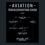 Aviation Troubleshooting Guide - Funny Air Mechani Poster<br><div class="desc">Aviation Troubleshooting Guide - Funny Air Mechanics</div>