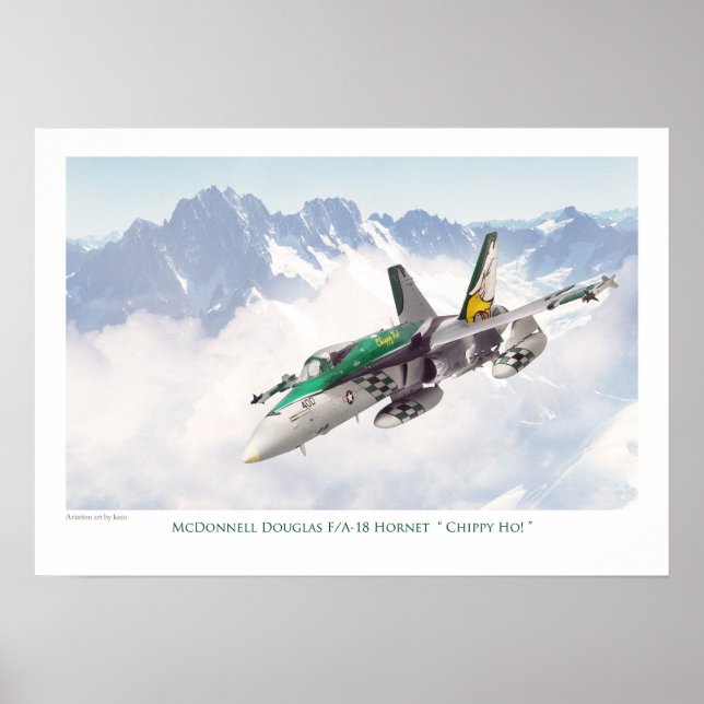 aviationart Poster  F/A-18 Hornet Chippy Ho (Framsidan)