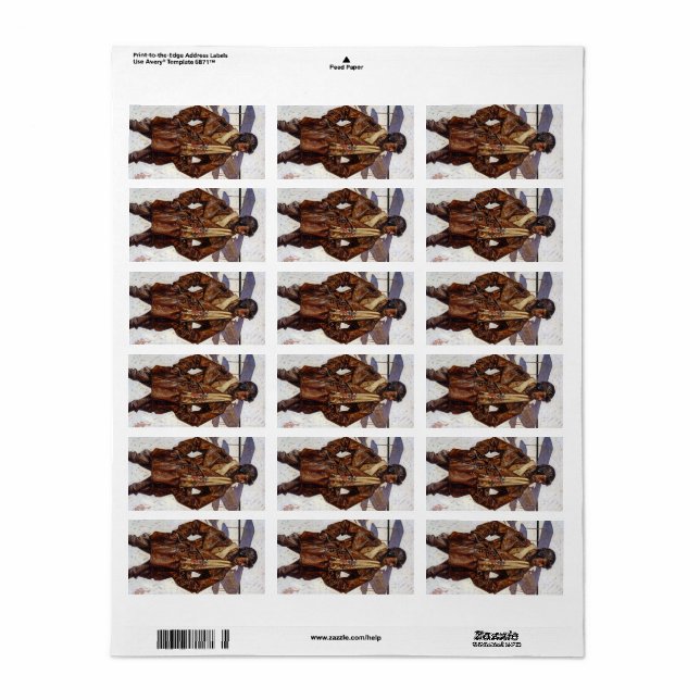 Aviator, 1917 av Joseph Christian Leyendecker Adressetikett (Helt Ark)