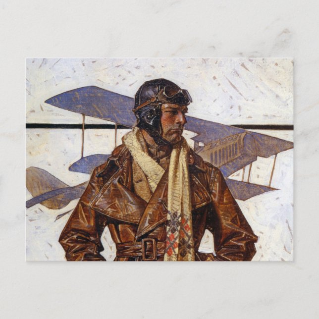 Aviator, 1917 av Joseph Christian Leyendecker Vykort (Framsida)