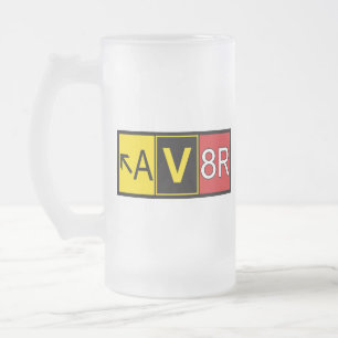 Aviator - AV8R - Frosted Glass Mugg, 16 oz Frostat Ölglas