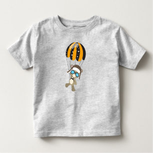 Aviator Bear, Pilot Bear, Cute Bear, Fallskärm T Shirt