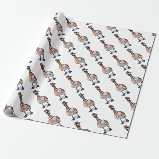 Aviator Goose Gift Wrap Presentpapper (Utrullad)