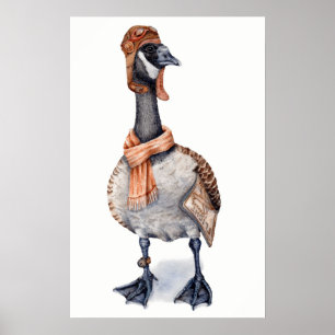 Aviator Goose Poster Skriv ut