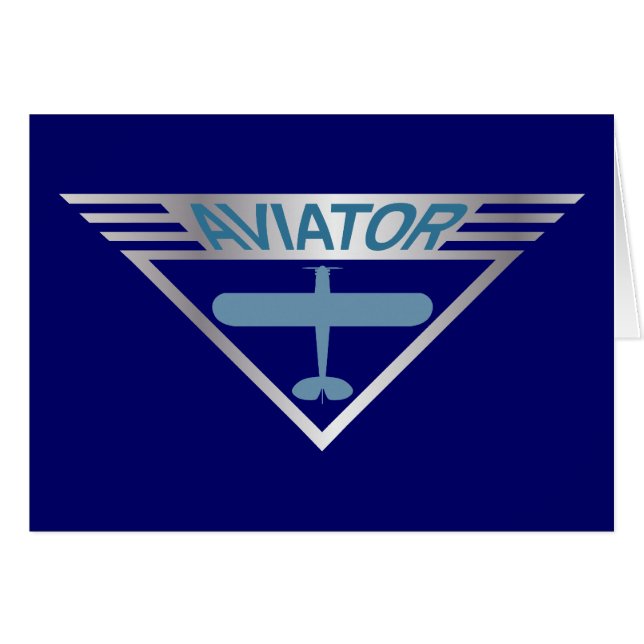 Aviator Hälsningskort (Framsidan Horizontal)