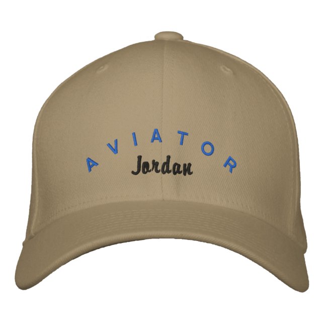 Aviator Hat Broderad Keps (Framsida)