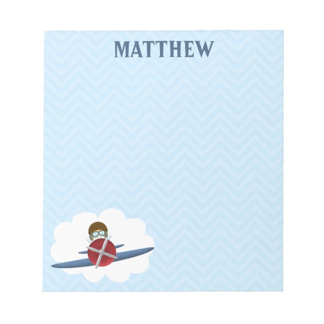 Aviator och Hans Flygplan Anteckningsblock (Framsida)