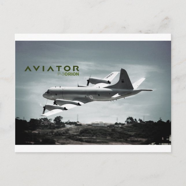 Aviator P3 Orion Airplane Vykort (Framsida)